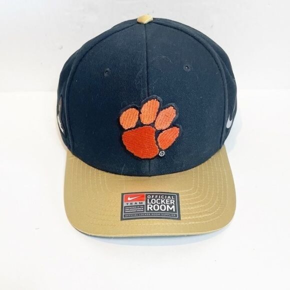 Nike Clemson 2016 National Champions Snapback Hat Navy & Gold Adjustable - Picture 1 of 7